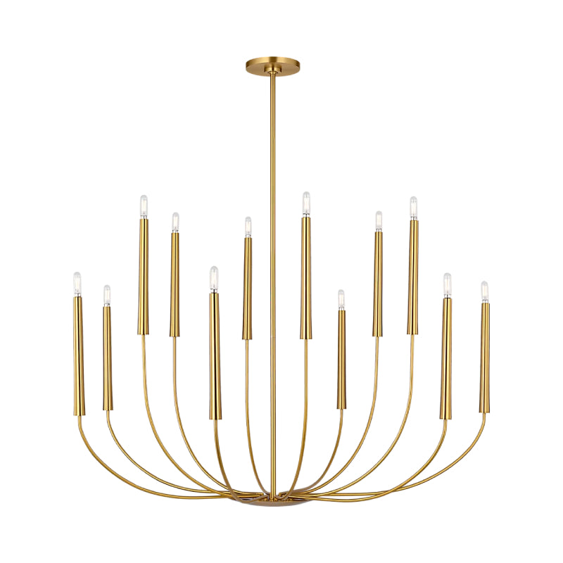 Visual Comfort EC11812 Lois 12-lt 48" Chandelier - Burnished Brass