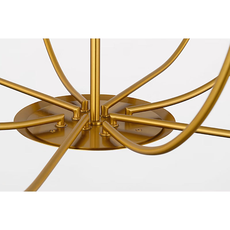 Visual Comfort EC1198 Lois 8-lt 34" Chandelier - Burnished Brass