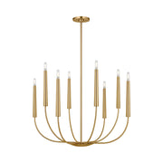 Visual Comfort EC1198 Lois 8-lt 34" Chandelier - Burnished Brass