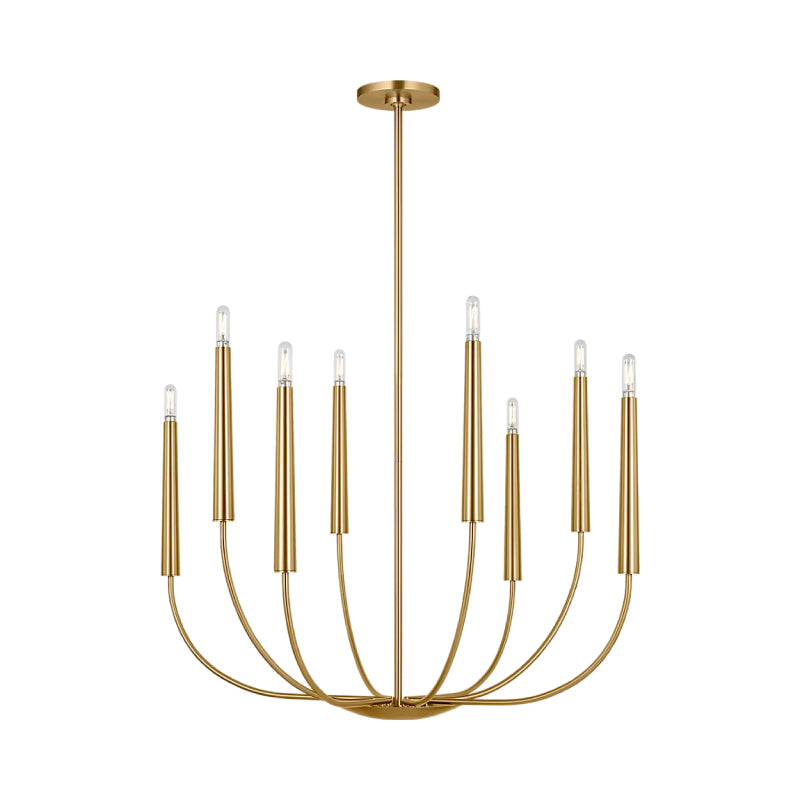 Visual Comfort EC1198 Lois 8-lt 34" Chandelier - Burnished Brass