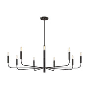 Visual Comfort EC1319 Brianna 9-lt 48" Chandelier - Aged Iron