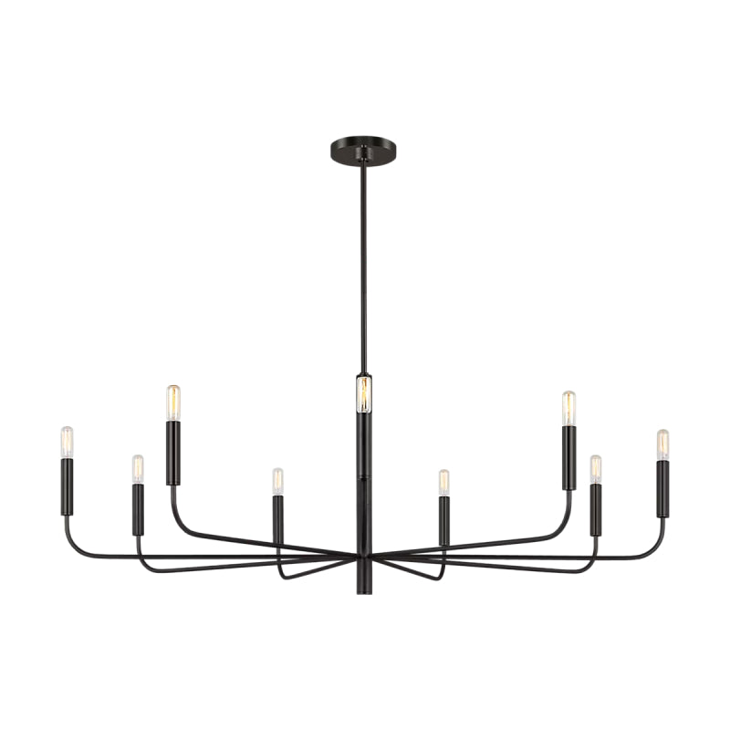 Visual Comfort EC1319 Brianna 9-lt 48" Chandelier - Aged Iron