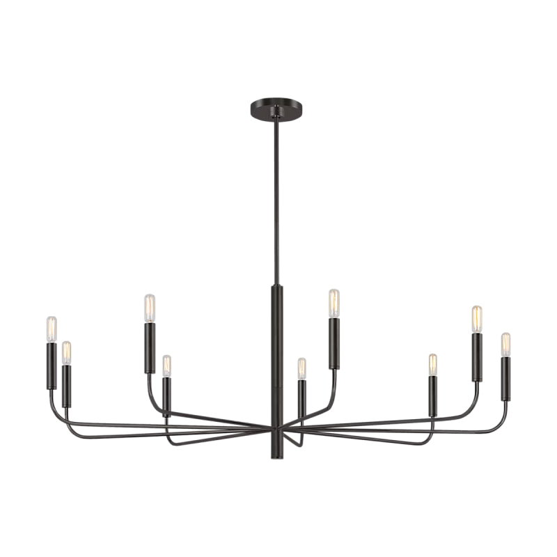 Visual Comfort EC1319 Brianna 9-lt 48" Chandelier - Aged Iron