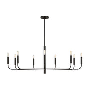 Visual Comfort EC1319 Brianna 9-lt 48" Chandelier - Aged Iron