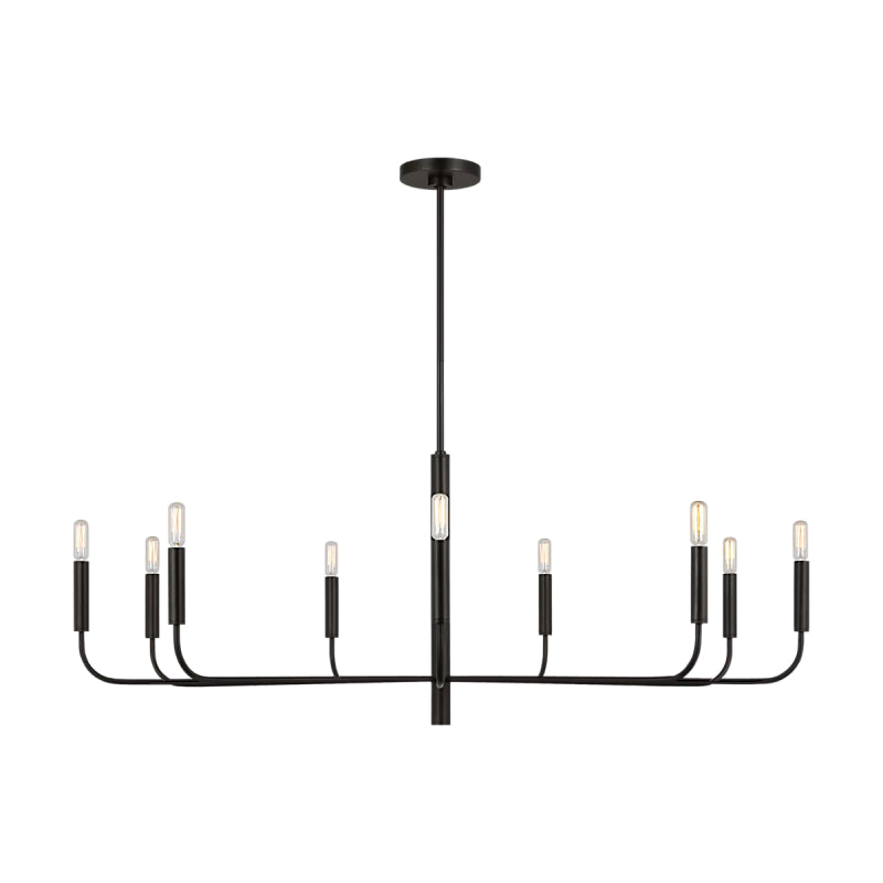 Visual Comfort EC1319 Brianna 9-lt 48" Chandelier - Aged Iron