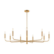 Visual Comfort EC1319 Brianna 9-lt 48" Chandelier - Burnished Brass