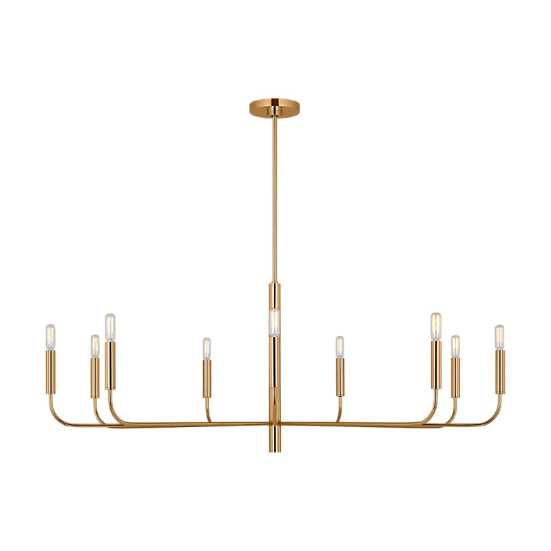 Visual Comfort EC1319 Brianna 9-lt 48" Chandelier - Burnished Brass