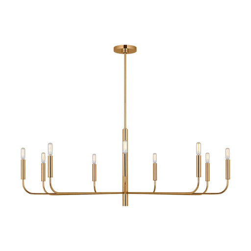 Visual Comfort EC1319 Brianna 9-lt 48" Chandelier - Burnished Brass