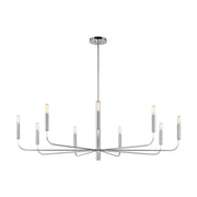 Visual Comfort EC1319 Brianna 9-lt 48" Chandelier - Polished Nickel