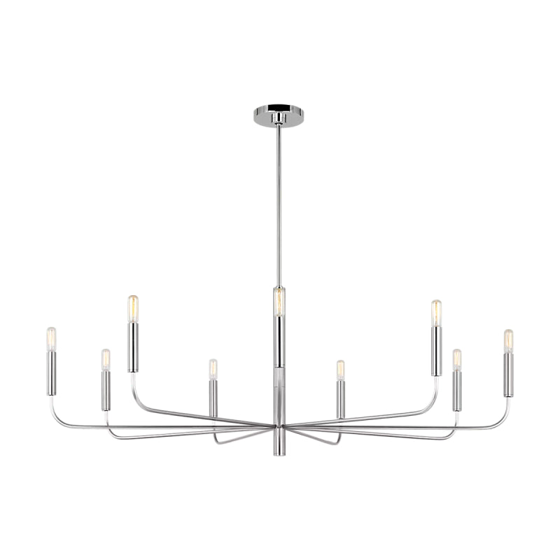 Visual Comfort EC1319 Brianna 9-lt 48" Chandelier - Polished Nickel