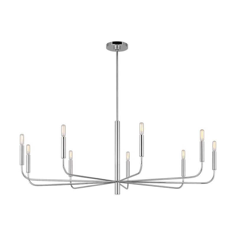 Visual Comfort EC1319 Brianna 9-lt 48" Chandelier - Polished Nickel