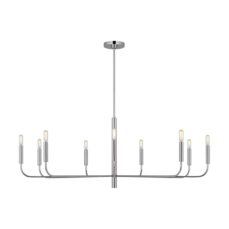 Visual Comfort EC1319 Brianna 9-lt 48" Chandelier - Polished Nickel