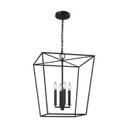 Visual Comfort EC1344 Viota 4-lt 18" Medium Lantern Pendant - Aged Iron