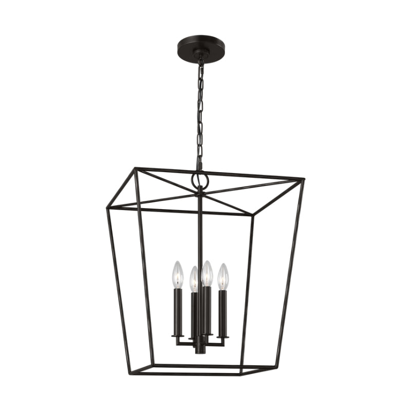 Visual Comfort EC1344 Viota 4-lt 18" Medium Lantern Pendant - Aged Iron