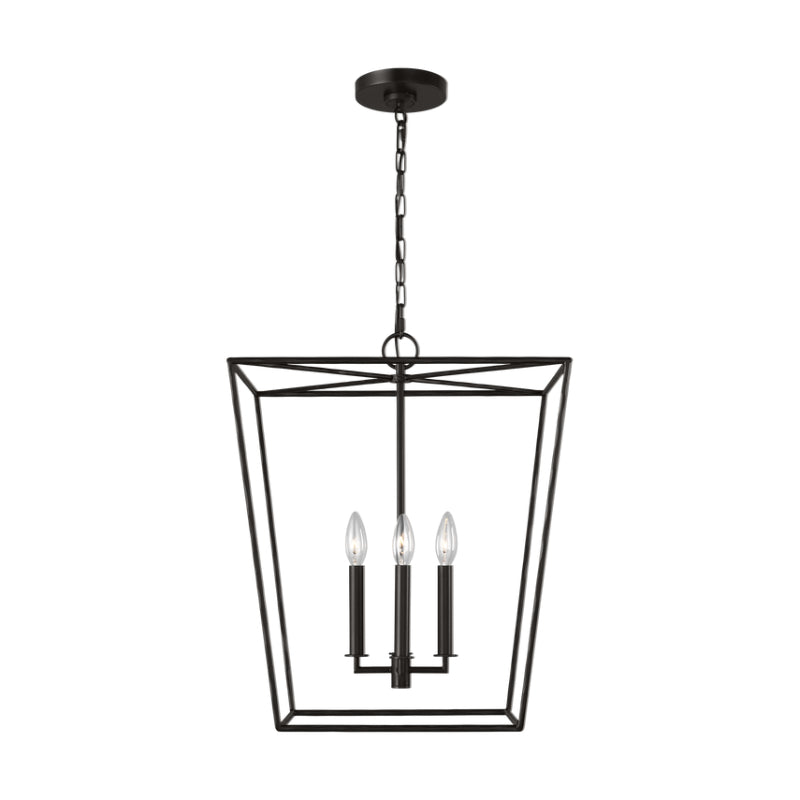 Visual Comfort EC1344 Viota 4-lt 18" Medium Lantern Pendant - Aged Iron