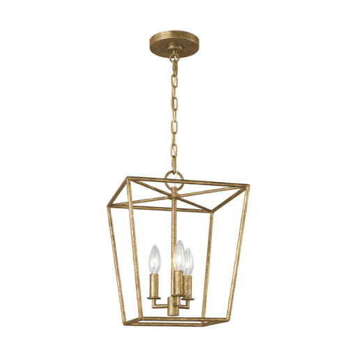 Visual Comfort EC1353 Viota 3-lt 12" Small Lantern Pendant - Casted Gild