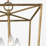 Visual Comfort EC1353 Viota 3-lt 12" Small Lantern Pendant - Casted Gild