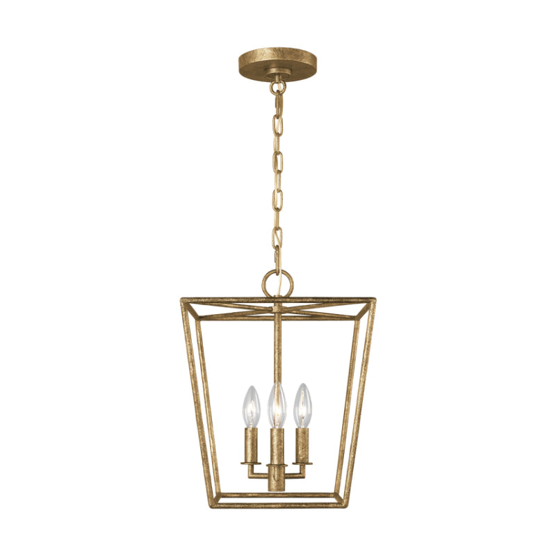 Visual Comfort EC1353 Viota 3-lt 12" Small Lantern Pendant - Casted Gild