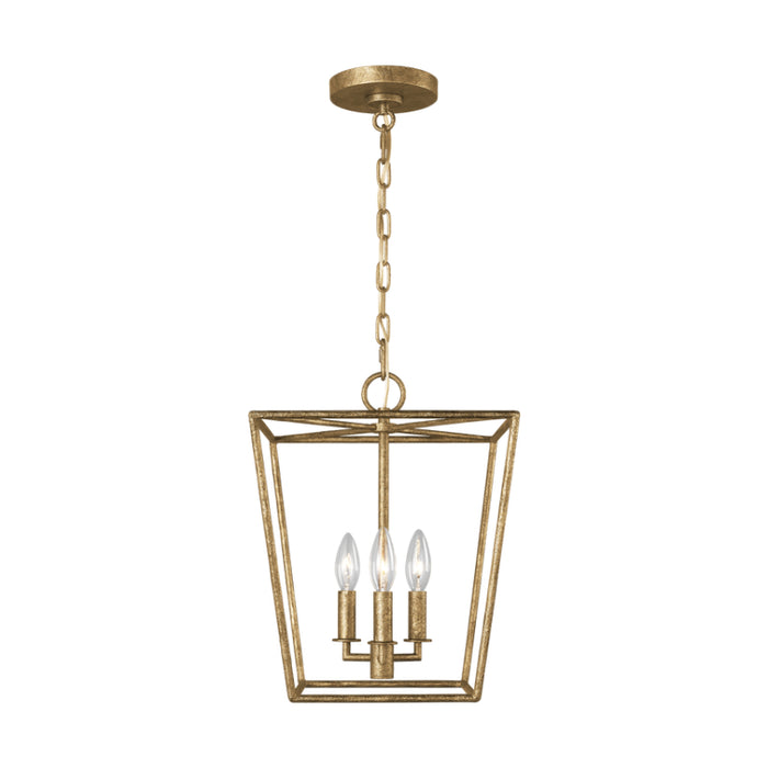 Visual Comfort EC1353 Viota 3-lt 12" Small Lantern Pendant - Casted Gild