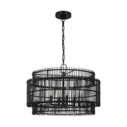 Visual Comfort EP1394 Elio 4-lt 23" Chandelier - Aged Iron