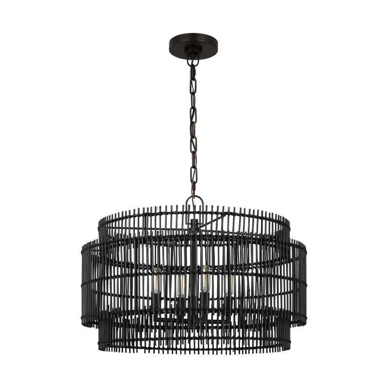 Visual Comfort EP1394 Elio 4-lt 23" Chandelier - Aged Iron