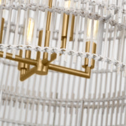 Visual Comfort EP1394 Elio 4-lt 23" Chandelier - Burnished Brass