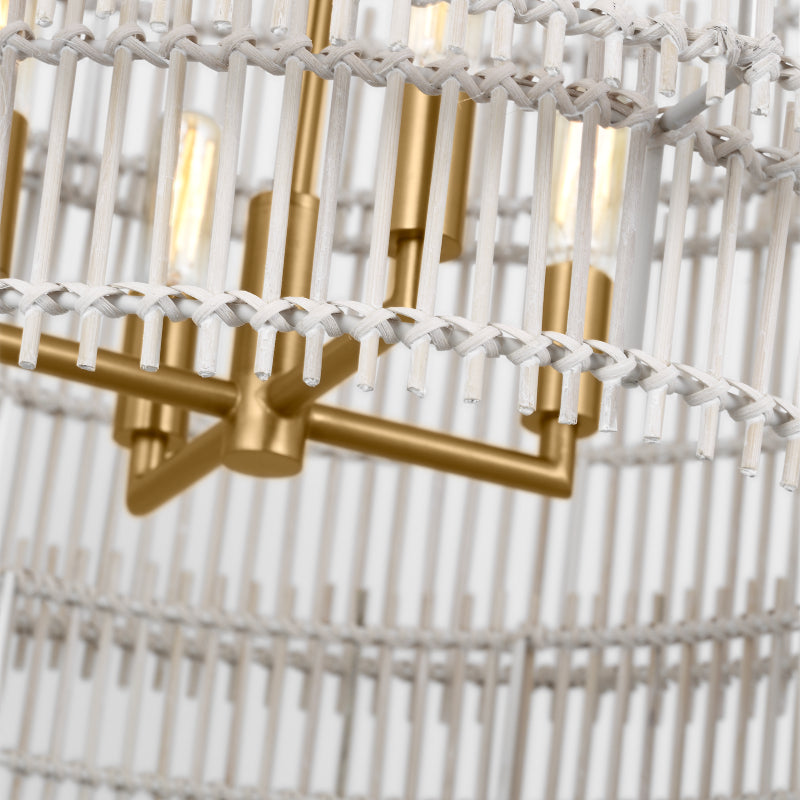 Visual Comfort EP1394 Elio 4-lt 23" Chandelier - Burnished Brass