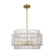 Visual Comfort EP1394 Elio 4-lt 23" Chandelier - Burnished Brass