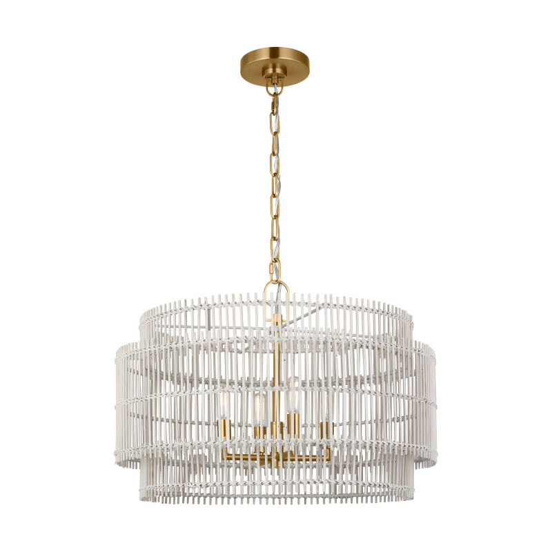 Visual Comfort EP1394 Elio 4-lt 23" Chandelier - Burnished Brass