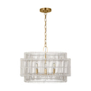 Visual Comfort EP1394 Elio 4-lt 23" Chandelier - Burnished Brass
