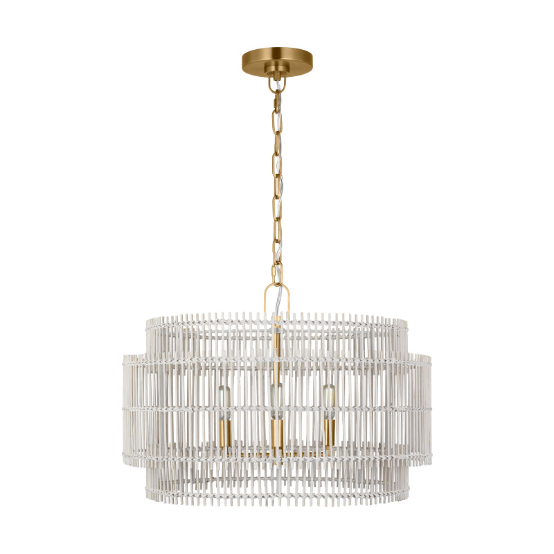 Visual Comfort EP1394 Elio 4-lt 23" Chandelier - Burnished Brass