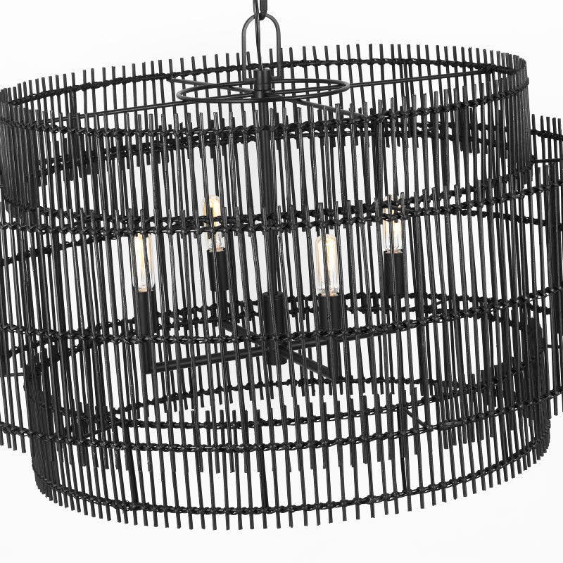 Visual Comfort EP1404 Elio 4-lt 30" Chandelier - Aged Iron