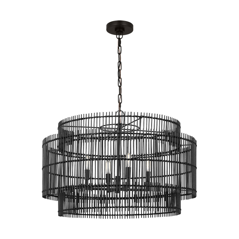 Visual Comfort EP1404 Elio 4-lt 30" Chandelier - Aged Iron