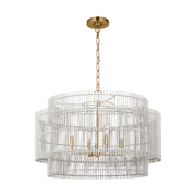 Visual Comfort EP1404 Elio 4-lt 30" Chandelier - Burnished Brass