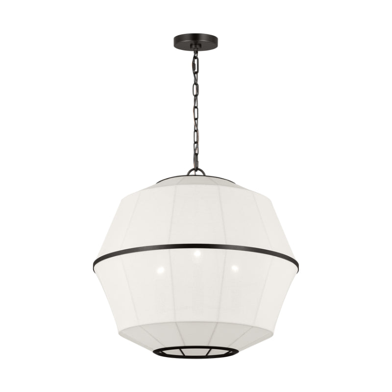 Visual Comfort EP1463 Hikari 3-lt 22" Medium Lantern Pendant - Aged Iron