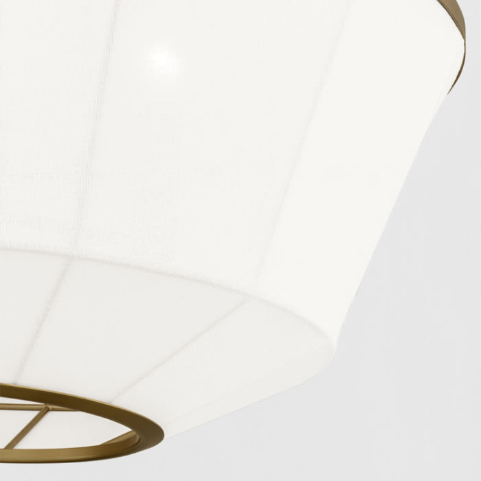 Visual Comfort EP1463 Hikari 3-lt 22" Medium Lantern Pendant - Burnished Brass