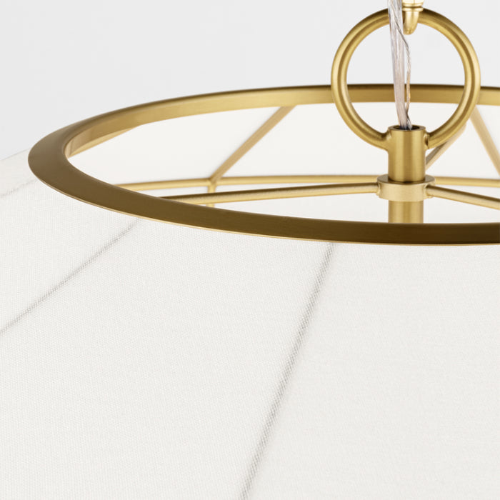 Visual Comfort EP1475 Hikari 5-lt 28" Large Chandelier - Burnished Brass