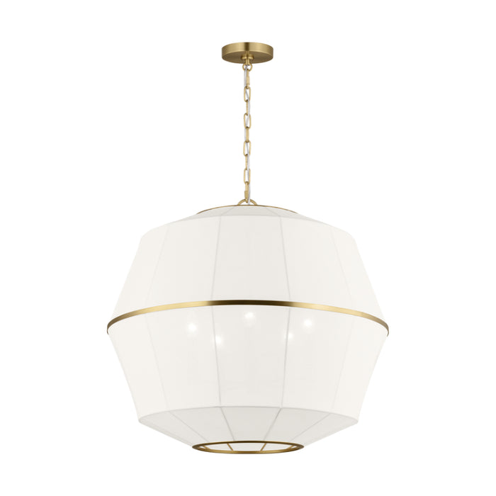 Visual Comfort EP1475 Hikari 5-lt 28" Large Chandelier - Burnished Brass