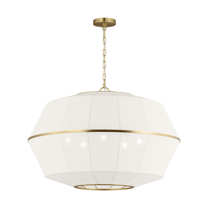 Visual Comfort EP1485 Hikari 5-lt 32" Wide Lantern Pendant - Burnished Brass