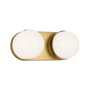 Visual Comfort EV1022 Syrie 2-lt 12" LED Medium Vanity Light - Burnished Brass