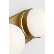 Visual Comfort EV1022 Syrie 2-lt 12" LED Medium Vanity Light - Burnished Brass