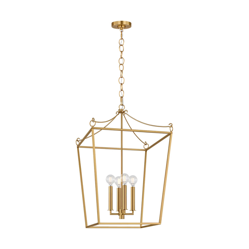 Visual Comfort KSC1174 Carlyle 4-lt 18" Pendant - Burnished Brass