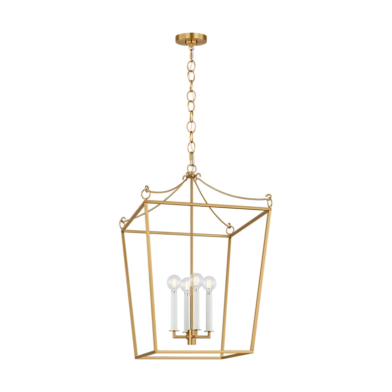 Visual Comfort KSC1174 Carlyle 4-lt 18" Pendant - Burnished Brass