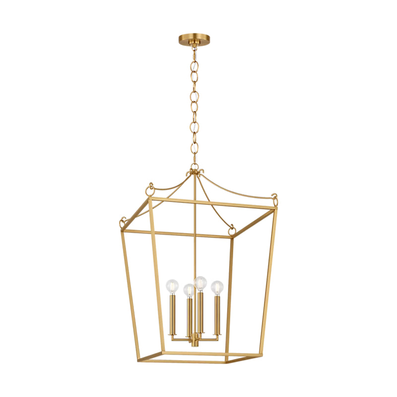 Visual Comfort KSC1194 Carlyle 4-lt 21" Pendant - Burnished Brass