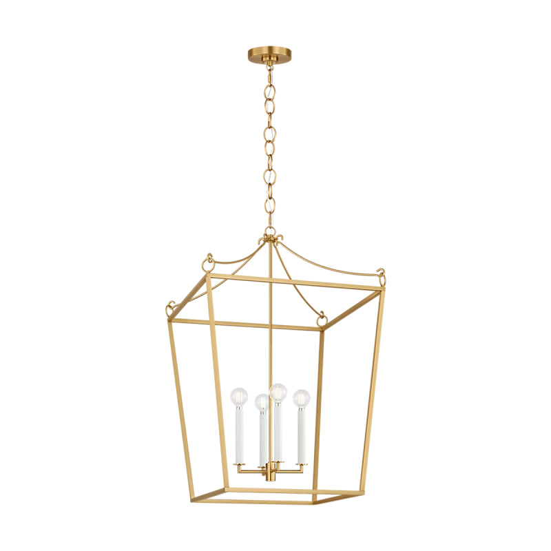 Visual Comfort KSC1194 Carlyle 4-lt 21" Pendant - Burnished Brass