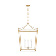 Visual Comfort KSC1194 Carlyle 4-lt 21" Pendant - Burnished Brass