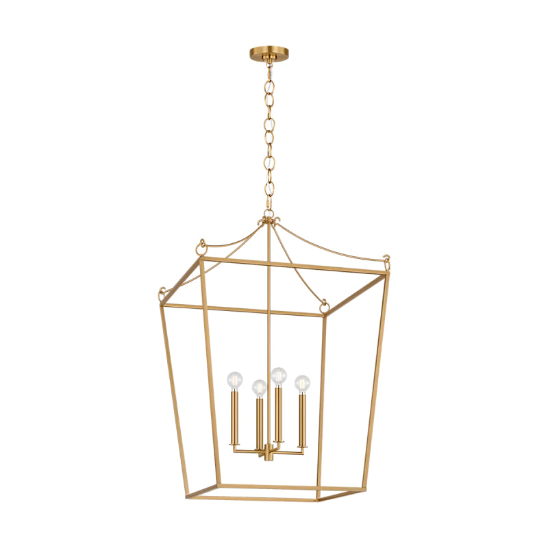 Visual Comfort KSC1204 Carlyle 4-lt 24" Pendant - Burnished Brass