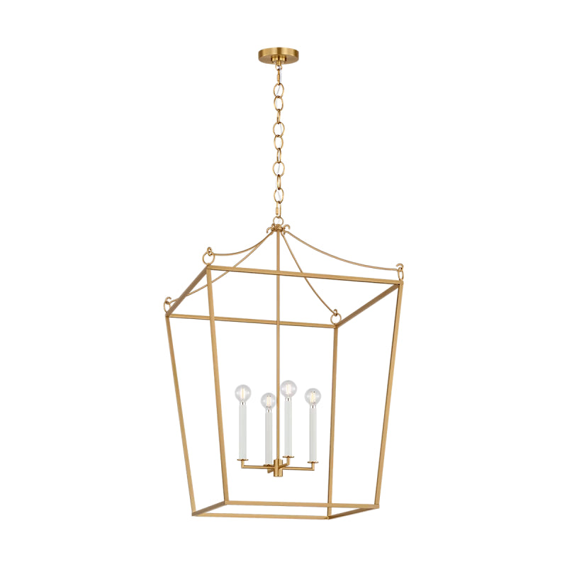 Visual Comfort KSC1204 Carlyle 4-lt 24" Pendant - Burnished Brass
