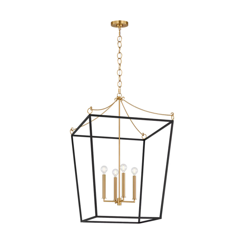 Visual Comfort KSC1204 Carlyle 4-lt 24" Pendant - Midnight Black