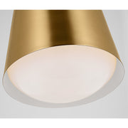 Visual Comfort KSP1141 Draper 1-lt 12" Small Pendant - Burnished Brass